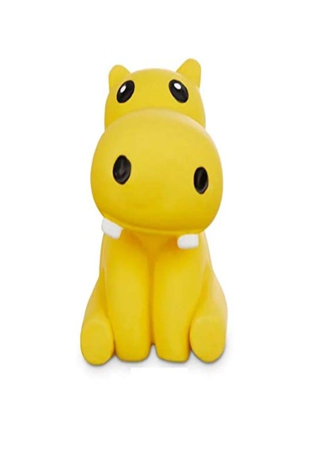 PET FUN Latex Dog Toy - Soft Squeaky Hippo Chew Toy for Small Dogs & Puppies - Durable, Non-Toxic, Lightweight - Gentle on Teeth & Gums -Small (Pack of 1, Color May Vary) - Image 1